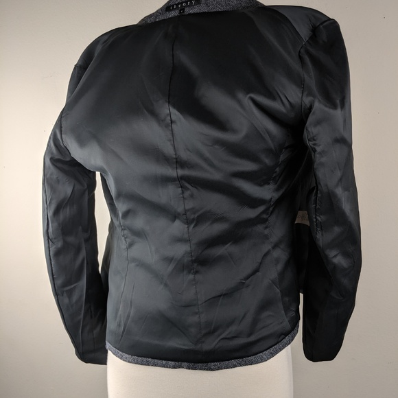 Theory Grey Pin dot Blazer sz 4 - Picture 6 of 8